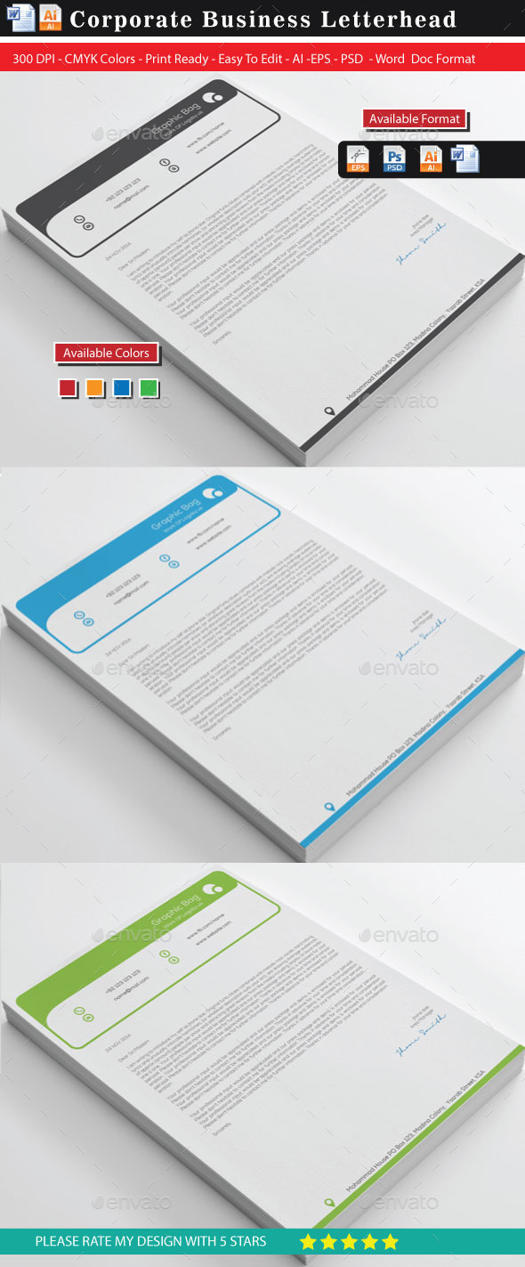 GraphicRiver Top Letterhead With Ms-Word 10485496 GraphicRiver Top Letterhead With Ms-Word 10485496