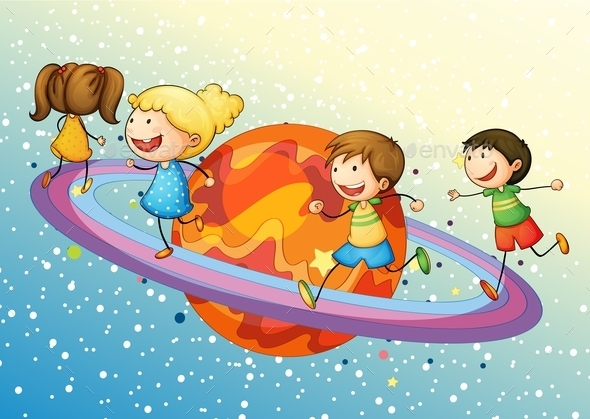 GraphicRiver Kids on Planet 10485999 GraphicRiver Kids on Planet 10485999