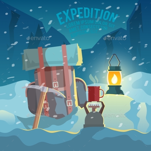 GraphicRiver Mountaineering Illustration 10486001 GraphicRiver Mountaineering Illustration 10486001