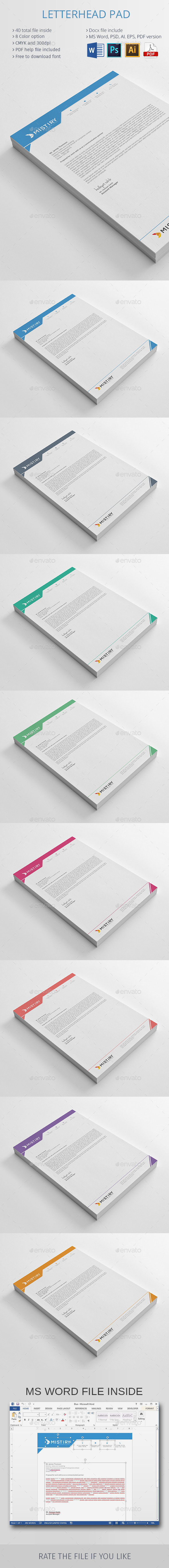GraphicRiver Letterhead Pad 10440845 GraphicRiver Letterhead Pad 10440845