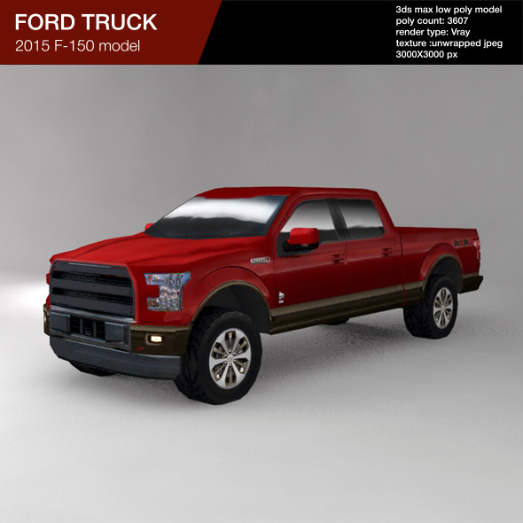 3DOcean FORD F150 2015 low poly truck 10486086 3DOcean FORD F150 2015 low poly truck 10486086