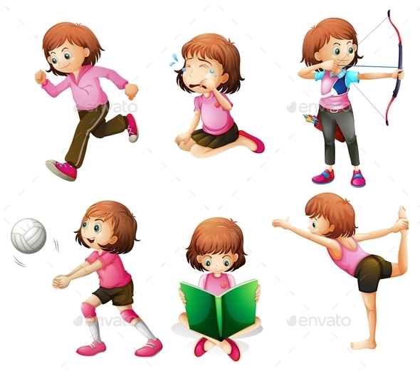 GraphicRiver Activities of a Girl 10486212 GraphicRiver Activities of a Girl 10486212