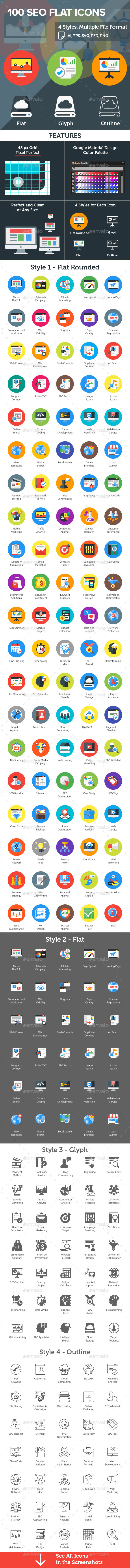 GraphicRiver SEO Flat Icons 10486292 GraphicRiver SEO Flat Icons 10486292