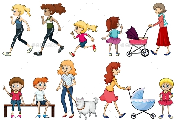 GraphicRiver A Group of Young and Adult Ladies 10486295 GraphicRiver A Group of Young and Adult Ladies 10486295