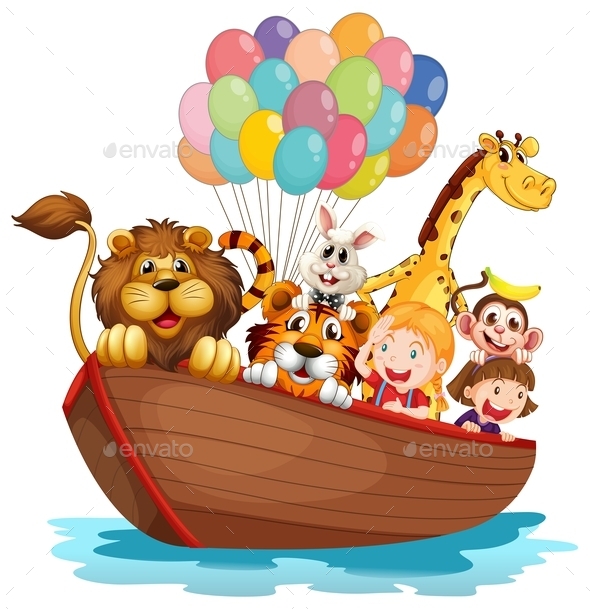 GraphicRiver Boat Full of Animals 10486797 GraphicRiver Boat Full of Animals 10486797