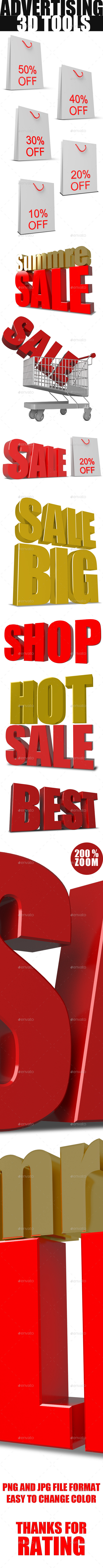 GraphicRiver Advertising 3D Tools 10487097 GraphicRiver Advertising 3D Tools 10487097