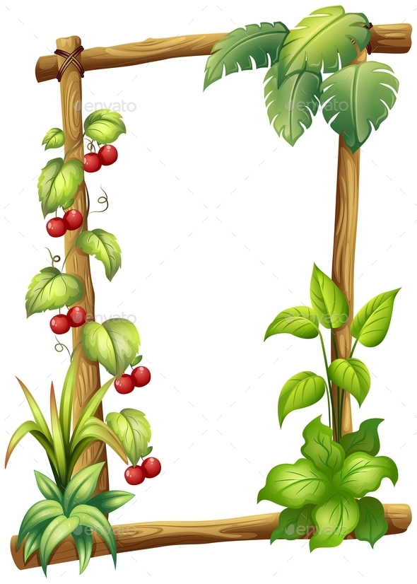 GraphicRiver Wooden Frame with Leaves 10487118 GraphicRiver Wooden Frame with Leaves 10487118