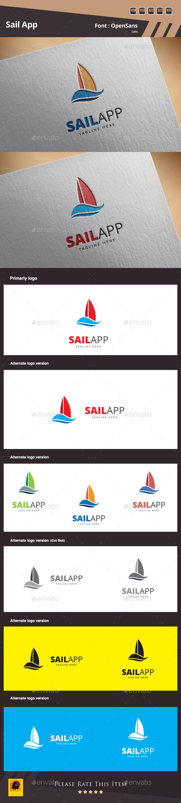 GraphicRiver Sail App Logo Template 10487177 GraphicRiver Sail App Logo Template 10487177
