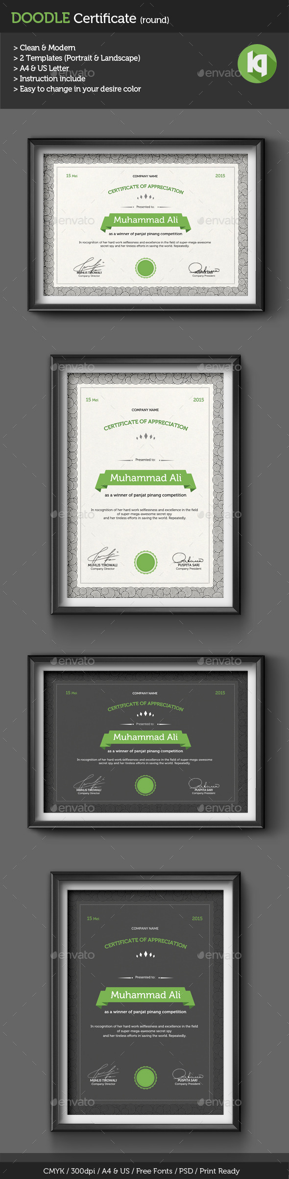 GraphicRiver Doodle Certificate Template round 10440766 GraphicRiver Doodle Certificate Template round 10440766