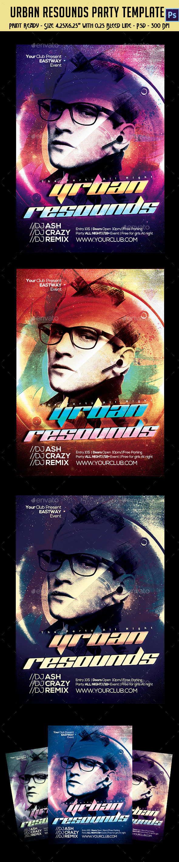 Urban resound Party Flyer