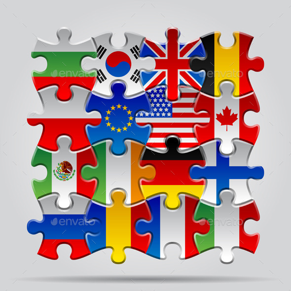 GraphicRiver Puzzle Flags 10487735 GraphicRiver Puzzle Flags 10487735