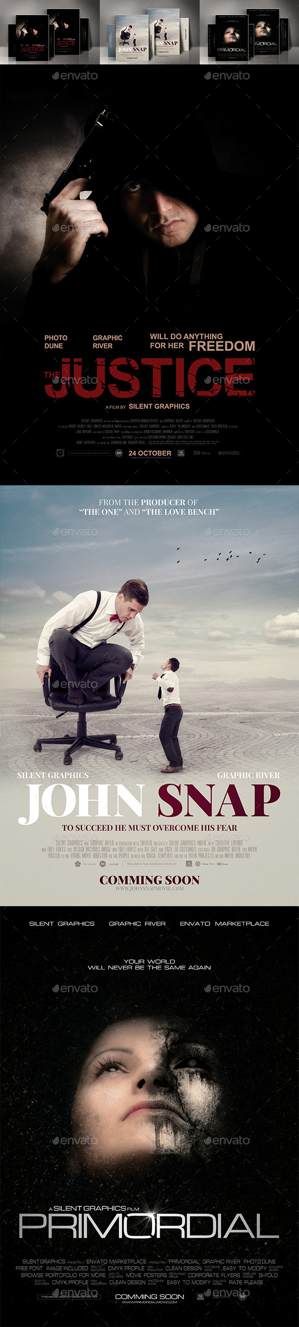 GraphicRiver Action Comedy Sci Fi Movie Posters Bundle 10488781 GraphicRiver Action Comedy Sci Fi Movie Posters Bundle 10488781
