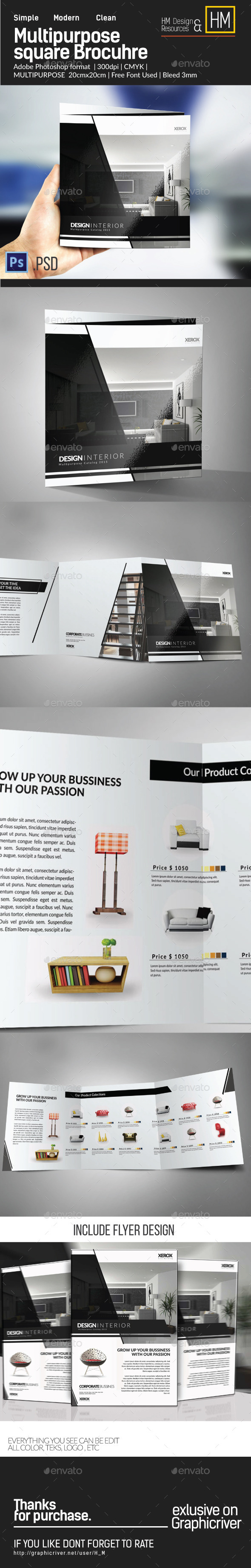 GraphicRiver Square Modern Multipurpose Brochure Trifold 10488934 GraphicRiver Square Modern Multipurpose Brochure Trifold 10488934
