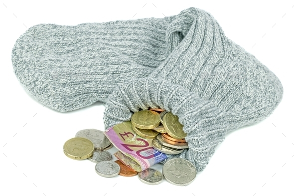 British Money in an Old Sock (Misc) Photo Download