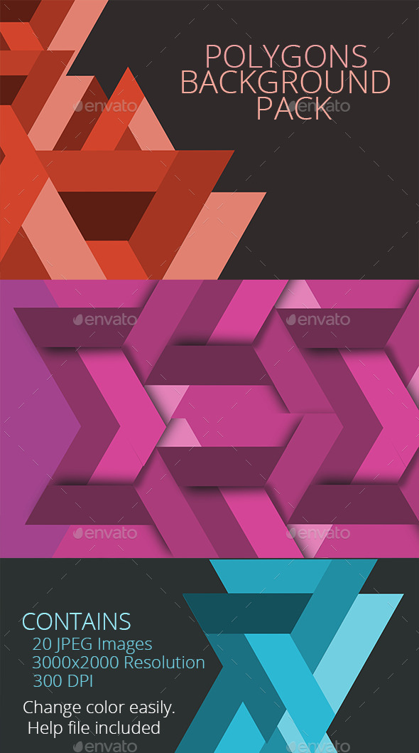 Polygon backgrounds pack