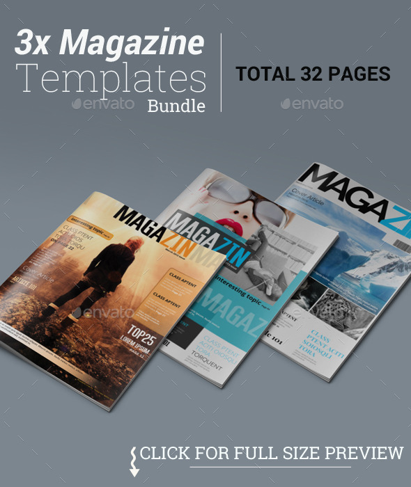 GraphicRiver 3x Magazine Templates Bundle 10489297 GraphicRiver 3x Magazine Templates Bundle 10489297