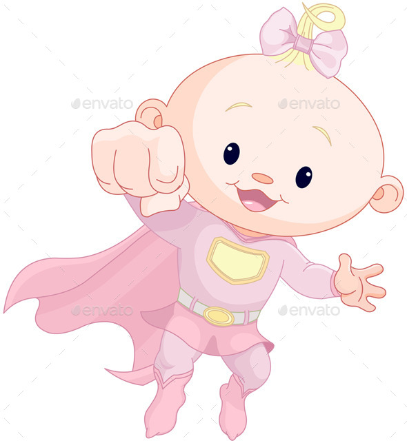 GraphicRiver Super Baby Girl 10489378 GraphicRiver Super Baby Girl 10489378