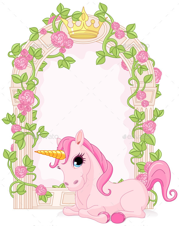 GraphicRiver Fairy Tale Frame with Unicorn 10489517 GraphicRiver Fairy Tale Frame with Unicorn 10489517