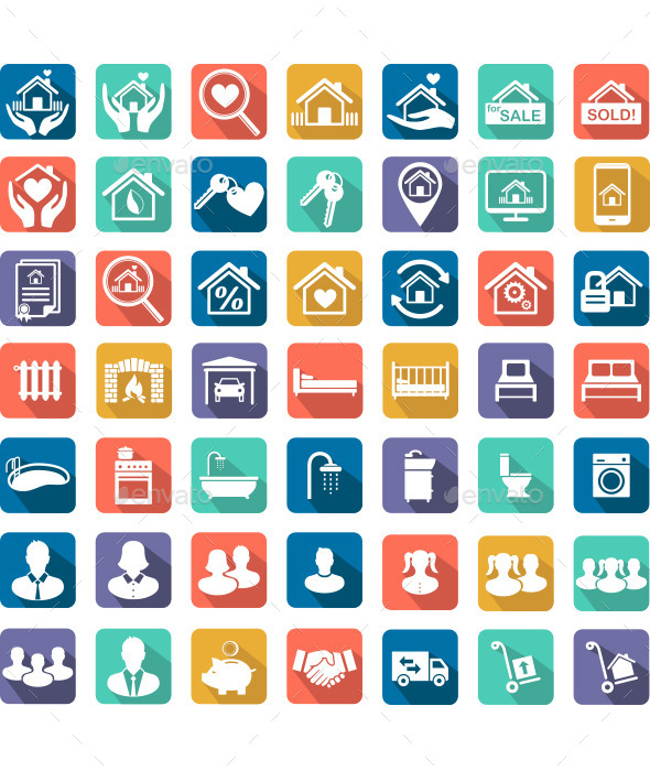 GraphicRiver Real Estate and Home Icon Set 10236434 GraphicRiver Real Estate and Home Icon Set 10236434