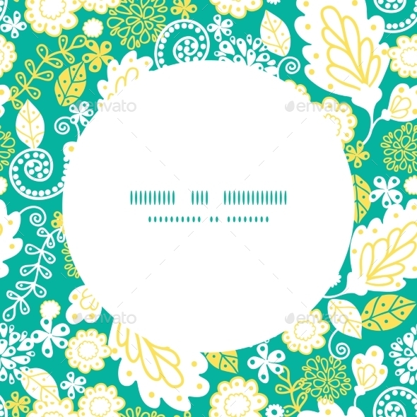 GraphicRiver Emerald Flowers Frame 10491983 GraphicRiver Emerald Flowers Frame 10491983