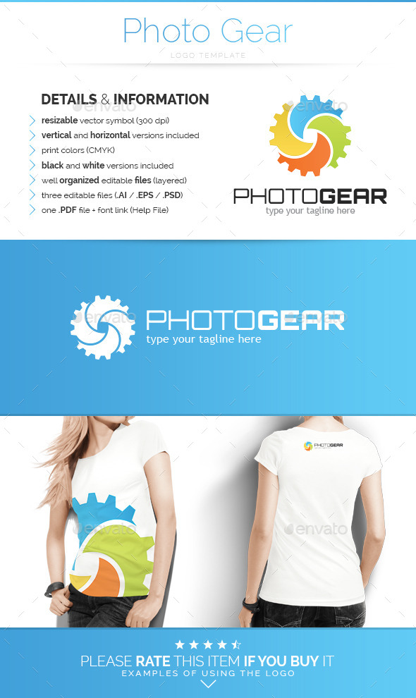 GraphicRiver Photo Gear Logo Template 10492004 GraphicRiver Photo Gear Logo Template 10492004