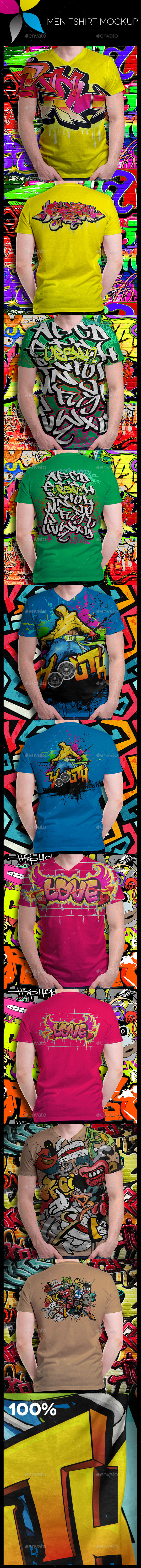 GraphicRiver Men T-Shirt Mockup 10493146 GraphicRiver Men T-Shirt Mockup 10493146