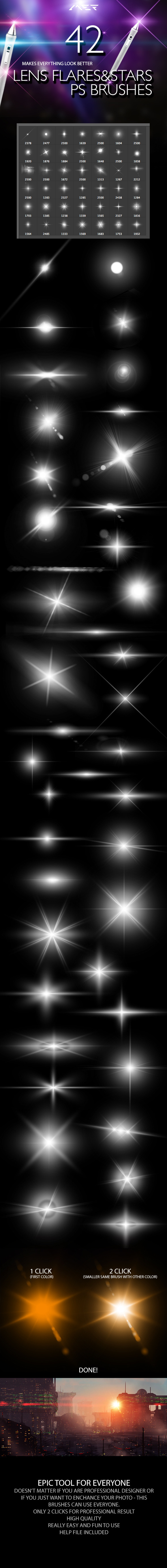 GraphicRiver Lens Flares & Stars Photoshop Brushes 10493335 GraphicRiver Lens Flares & Stars Photoshop Brushes 10493335