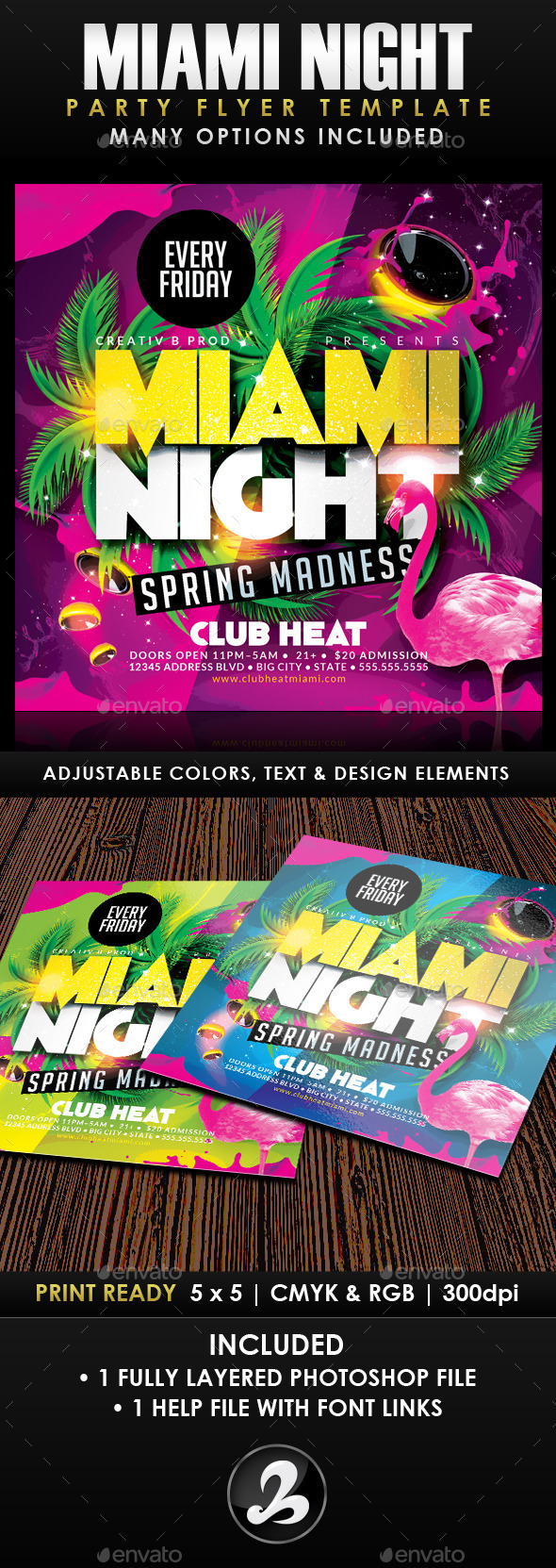 GraphicRiver Miami Night Party Flyer Template 10493830 GraphicRiver Miami Night Party Flyer Template 10493830