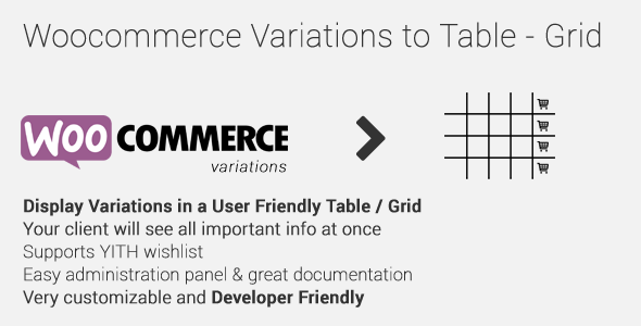 CodeCanyon Woocommerce Variations to Table Grid 10494620 CodeCanyon Woocommerce Variations to Table Grid 10494620