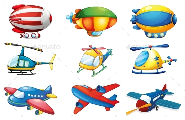 GraphicRiver Planes and Balloons 10494708 GraphicRiver Planes and Balloons 10494708