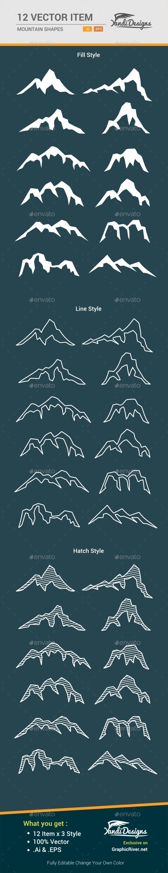 GraphicRiver Mountain Shape 10495434 GraphicRiver Mountain Shape 10495434
