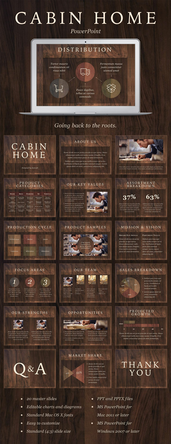 GraphicRiver Cabin Home PowerPoint Template 10496437 GraphicRiver Cabin Home PowerPoint Template 10496437