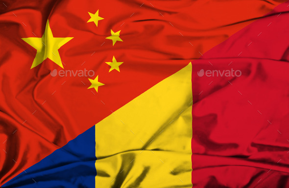 Waving flag of Romania and China (Misc) Photo Download