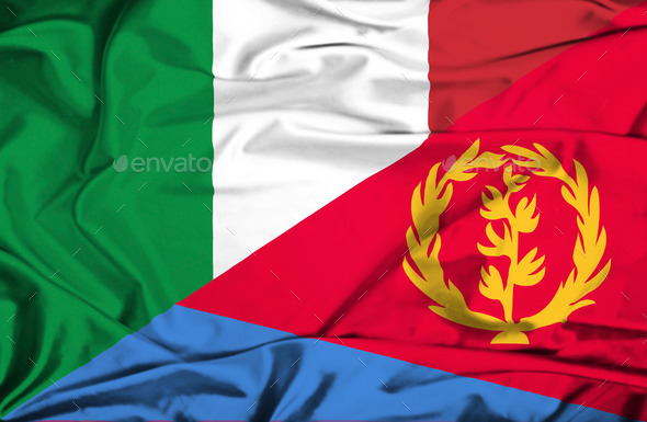 Waving flag of Eritrea and Italy (Misc) Photo Download