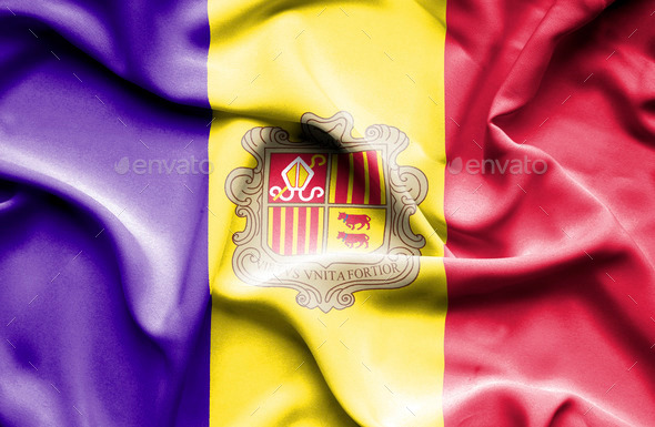 Andorra waving flag (Misc) Photo Download