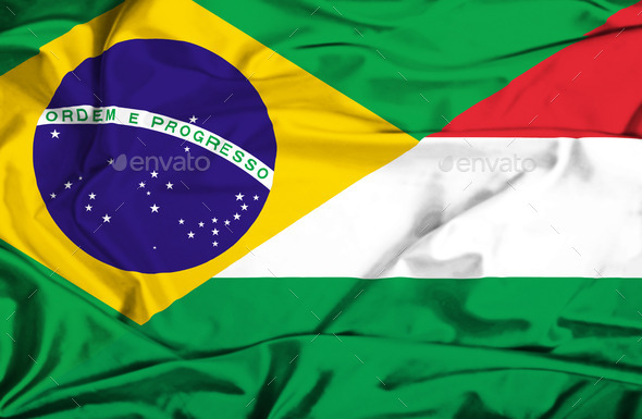 Waving flag of Hungary and Brazil (Misc) Photo Download