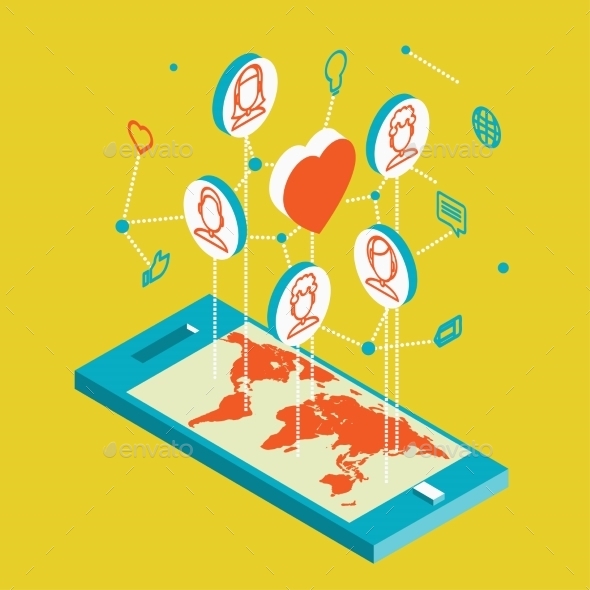 GraphicRiver Isometric Illustration for Valentine s Day 10498977 GraphicRiver Isometric Illustration for Valentine s Day 10498977