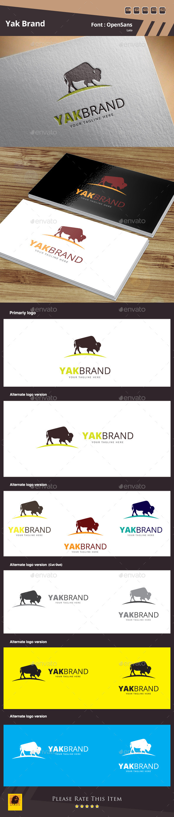 GraphicRiver Yak Brand Logo Template 10499069 GraphicRiver Yak Brand Logo Template 10499069