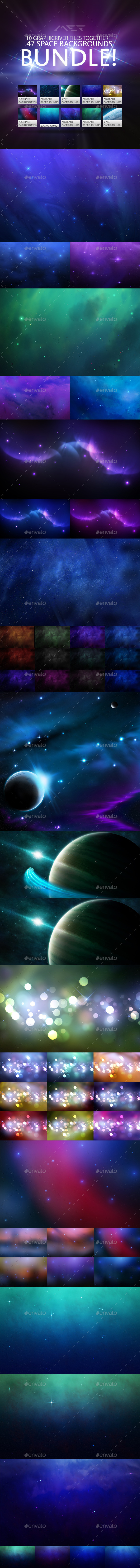 GraphicRiver Space Backgrounds Mega Bundle 10499628 GraphicRiver Space Backgrounds Mega Bundle 10499628