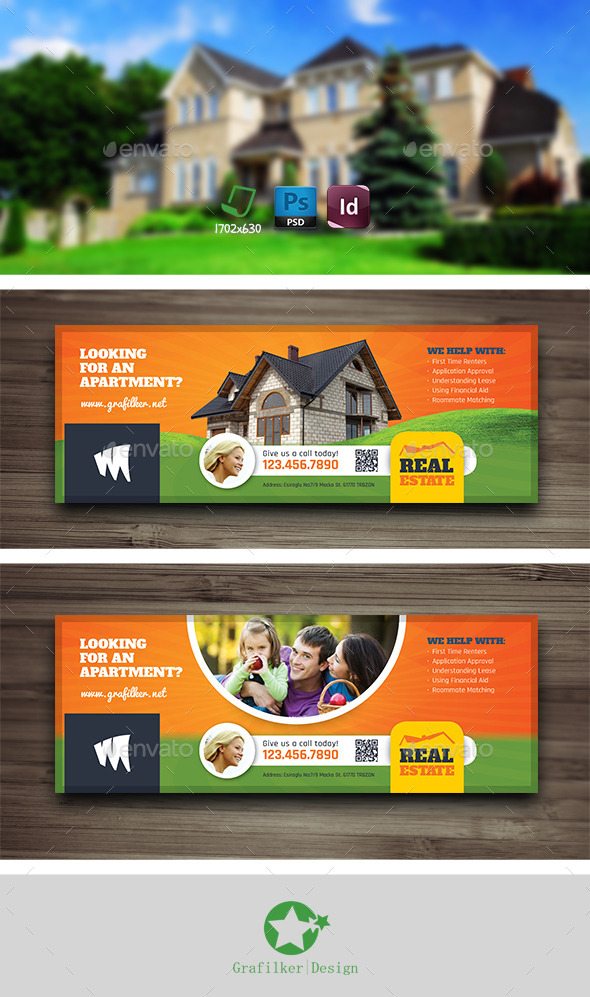 GraphicRiver Real Estate Cover Templates 10503230 GraphicRiver Real Estate Cover Templates 10503230