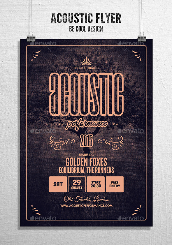 GraphicRiver Acoustic Flyer Poster 10503545 GraphicRiver Acoustic Flyer Poster 10503545