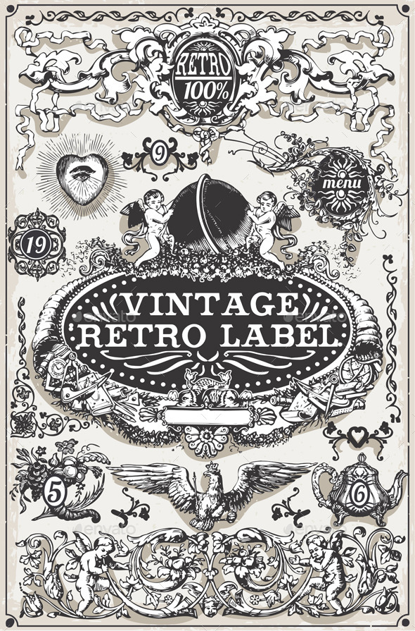 GraphicRiver Vintage Hand Drawn Graphic Banners and Labels 10503823 GraphicRiver Vintage Hand Drawn Graphic Banners and Labels 10503823