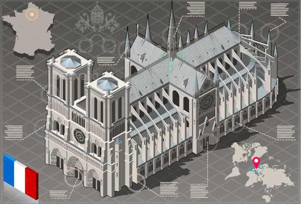 GraphicRiver Isometric Infographic Notre Dame de Paris 10504118 GraphicRiver Isometric Infographic Notre Dame de Paris 10504118