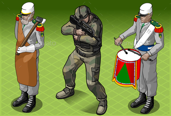 GraphicRiver Isometric Foreign Legion Militar People 10504493 GraphicRiver Isometric Foreign Legion Militar People 10504493