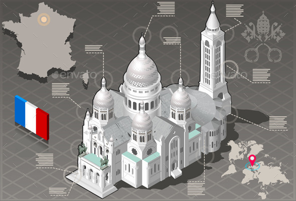 GraphicRiver Isometric Infographic Sacre Coeur Montmartre Paris 10505636 GraphicRiver Isometric Infographic Sacre Coeur Montmartre Paris 10505636