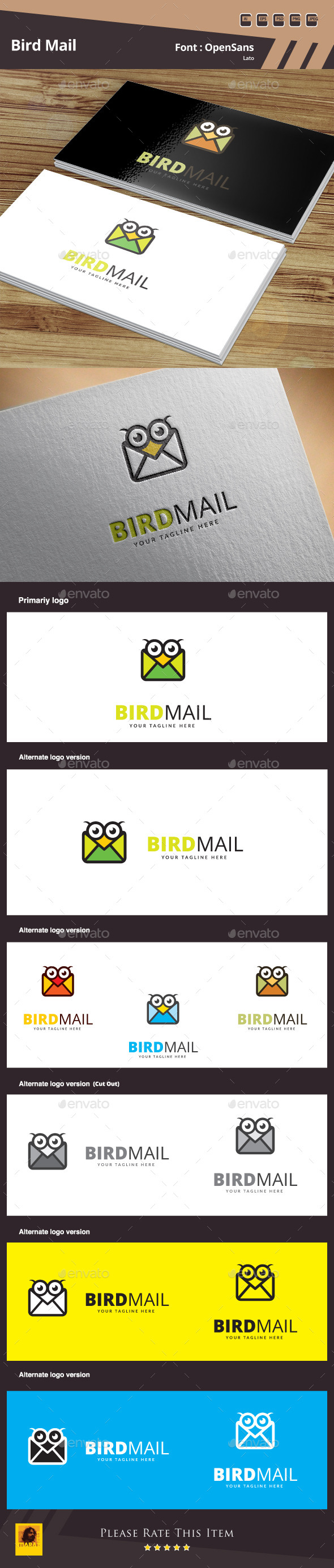 GraphicRiver Bird Mail Logo Template 10505679 GraphicRiver Bird Mail Logo Template 10505679