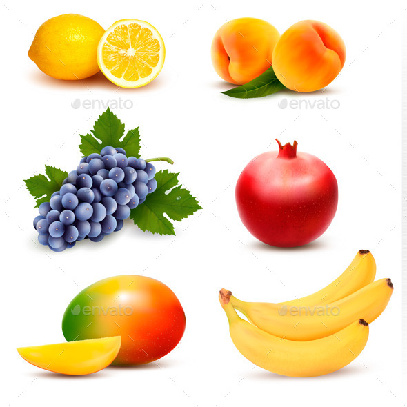 GraphicRiver Big Group of Different Fruit Vector 10507394 GraphicRiver Big Group of Different Fruit Vector 10507394