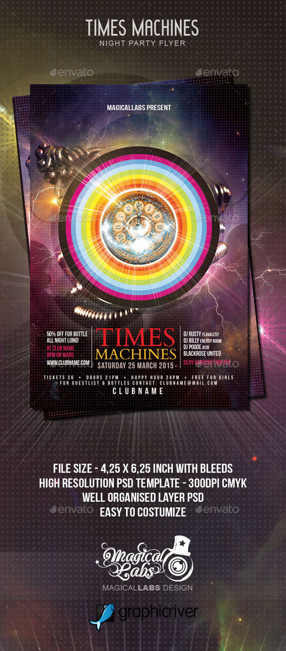 GraphicRiver Times Machines Flyer Template 10508517 GraphicRiver Times Machines Flyer Template 10508517