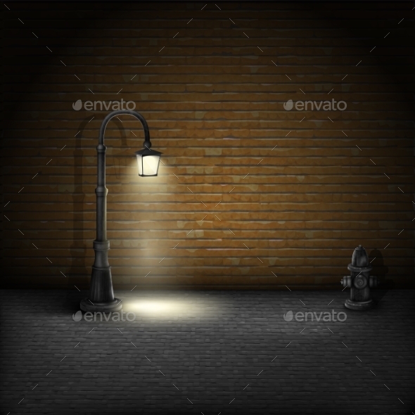 GraphicRiver Vintage Streetlamp on Brick Wall Background 10509811 GraphicRiver Vintage Streetlamp on Brick Wall Background 10509811