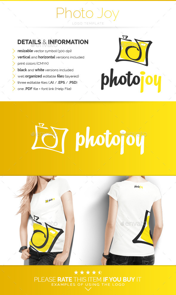 GraphicRiver Photo Joy Logo Template 10510900 GraphicRiver Photo Joy Logo Template 10510900